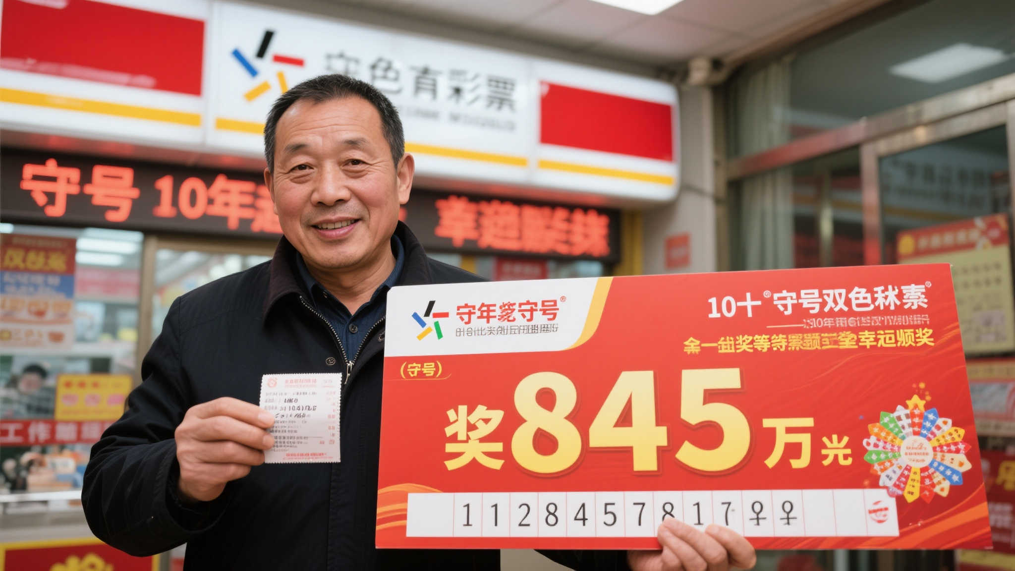 彩民坚持守号10年喜中双色球845万，儿子的婚房有着落了！